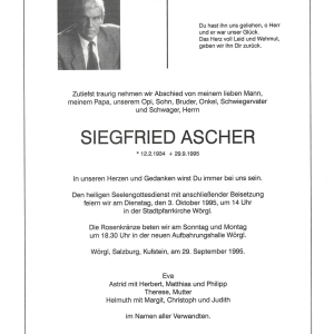 Ascher Siegfried G